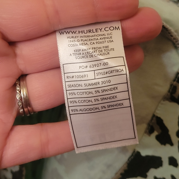 HURLEY Turquoise Animal Print Mini-Dress with Stretch - Picture 4 of 5